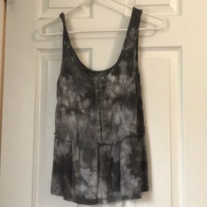 grey tie die tank top